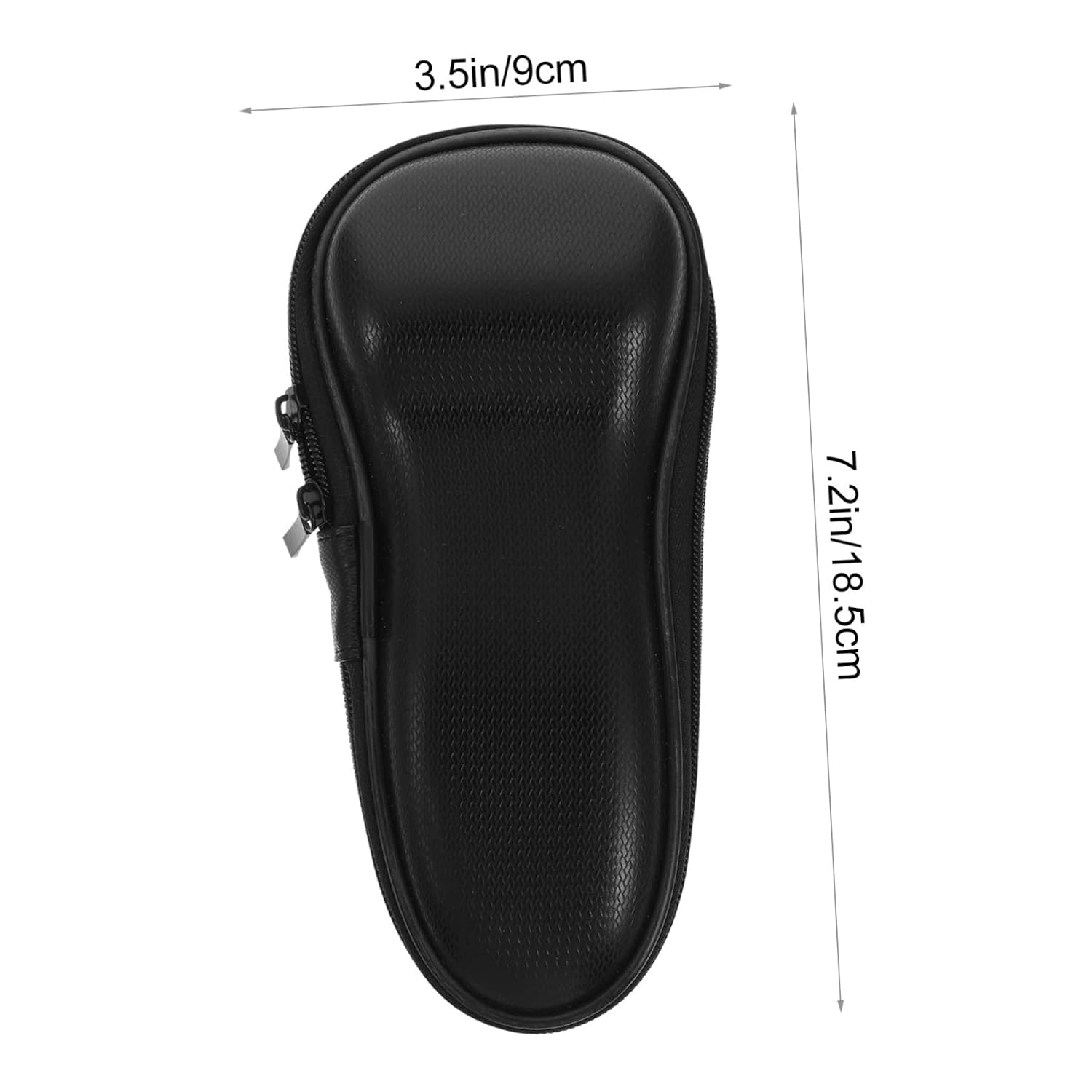 1pc Electric Shaver Carrying Case Shockproof Storage Bag Compact Travel Shaver Protector for Men Black Design Easy Access Zipper