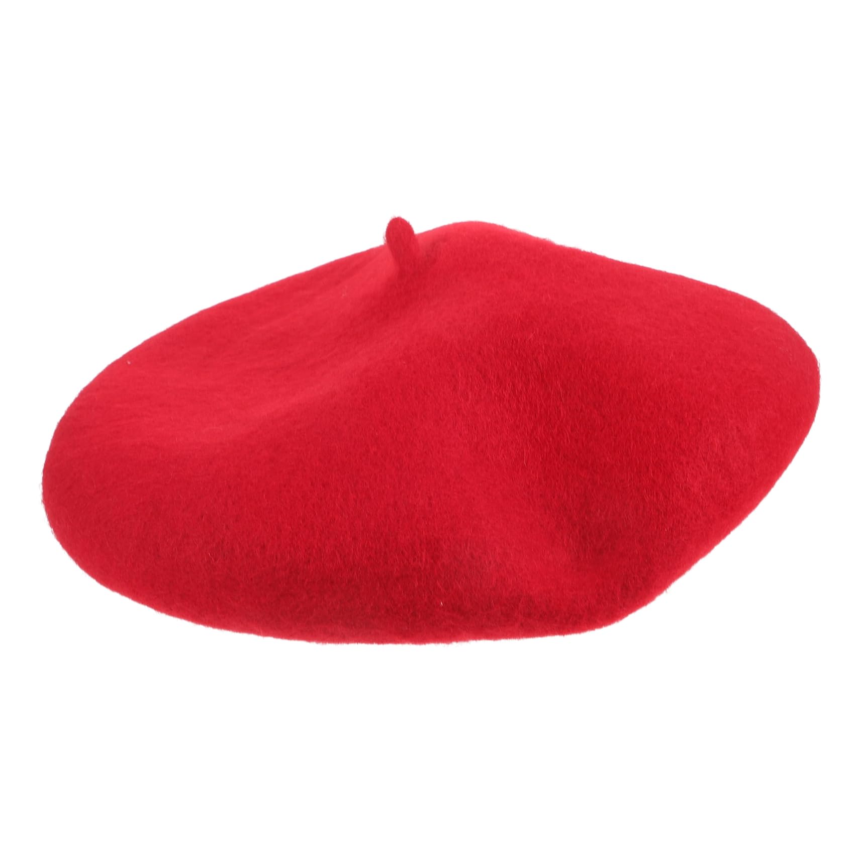 WOFASHPURET Warm Wool Hat for Women Stylish Beret Christmas Decor Soft and Comfortable for Parties Festivals and Daily Wear Red