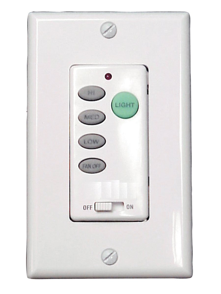 Litex WCI-100 Wall Command Universal Ceiling Fan Control, Three Speeds and Full Range Dimmer