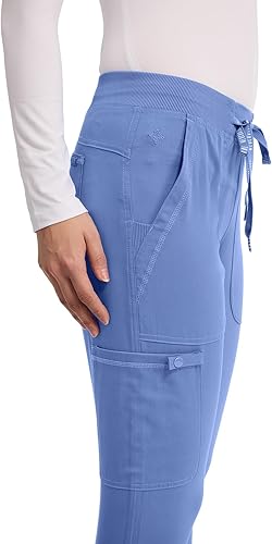 Miniatura 11 de Med Couture Pantalones de Uniforme Médico (Scrubs) para Mujeres Pantalones Cargo Jogger con 5 Bolsillos, Ligeros, Ultra Suaves, Tela Elástica