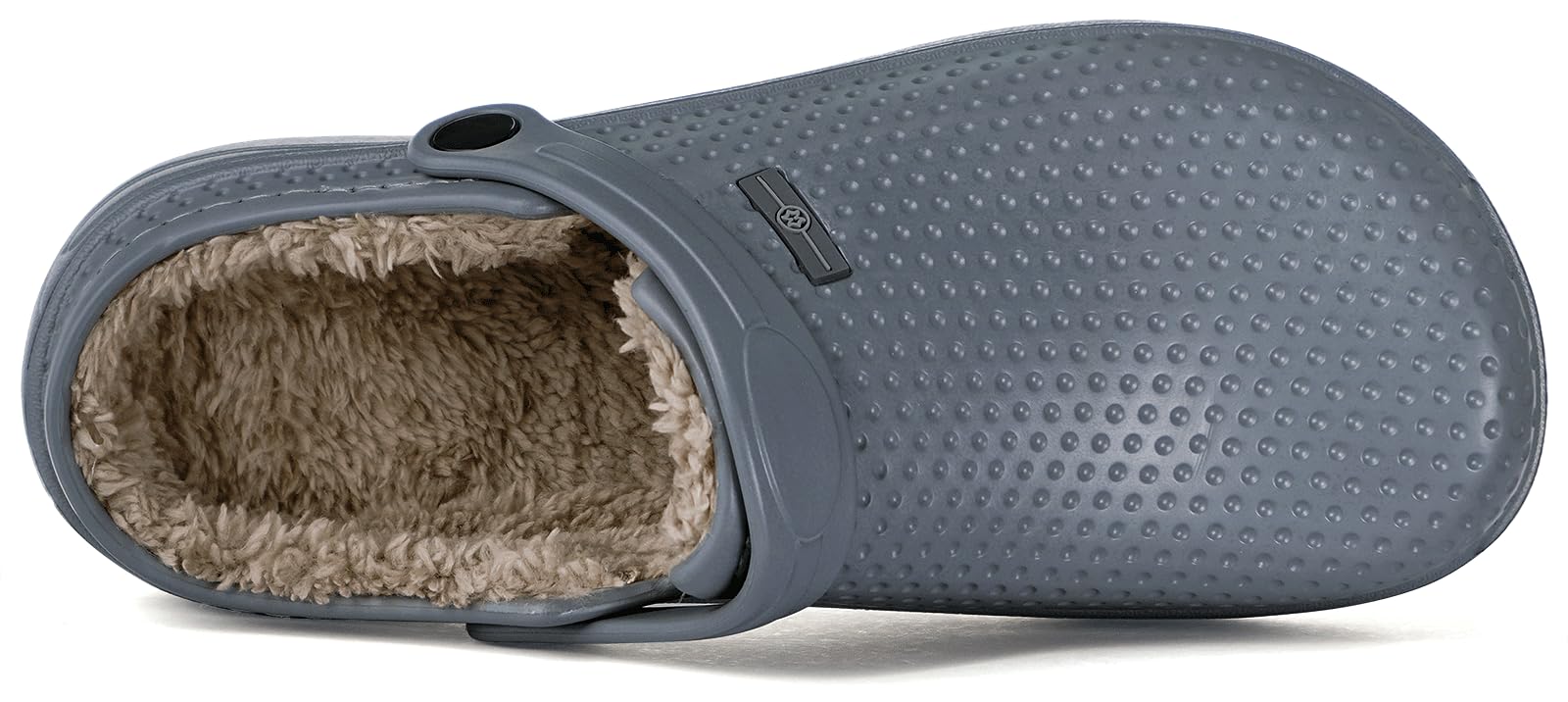 Damen Herren Clogs mit Pelzfutter, wasserdicht, Gartenschuhe, Winter, warmes Fleecefutter, flauschig, Hausschuhe, Hausschuhe, für drinnen und draußen