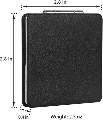 Miniatura 4 de Mpowtech Espejo cosmético compacto con aumento de aumento, espejos plegables de mano de maquillaje, espejo compacto pequeño de aumento de 2 x 1,