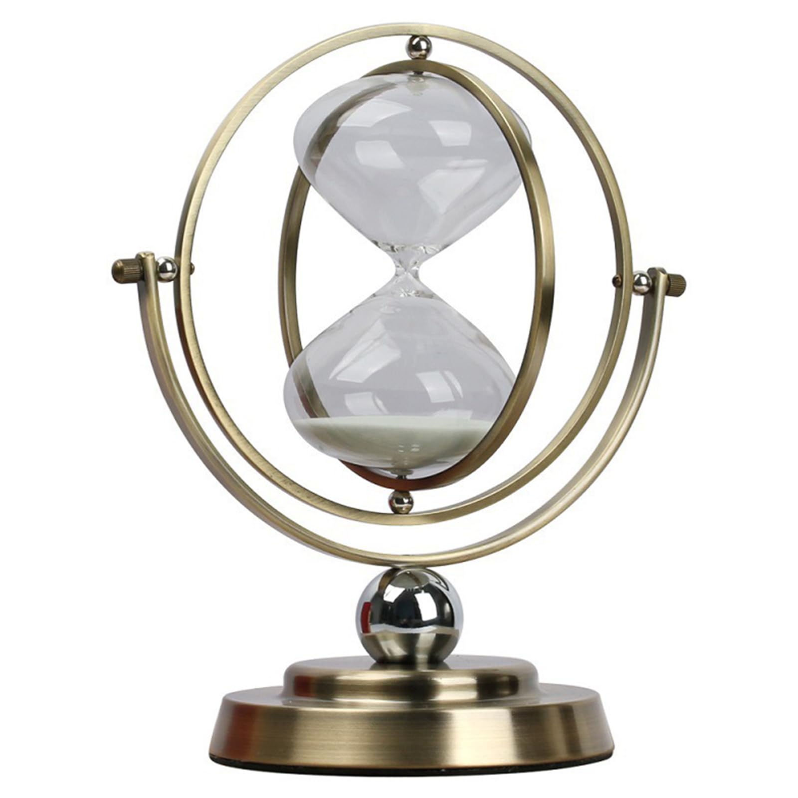 Temporizador de arena de reloj de arena de 30 minutos, temporizador clásico de vidrio de arena para cocina, estudio, decoración del hogar y la oficina
