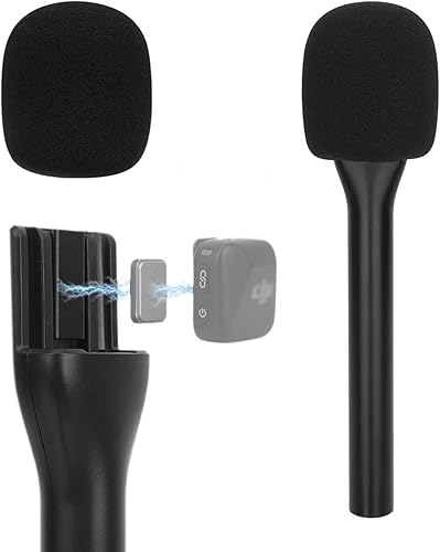 Miniatura 1 de YOUSHARES Soporte de micrófono de entrevista de mano, riel magnético de hierro compatible con DJI Mic Mini  2 & Rode Wireless Go IIPRO e Insta360