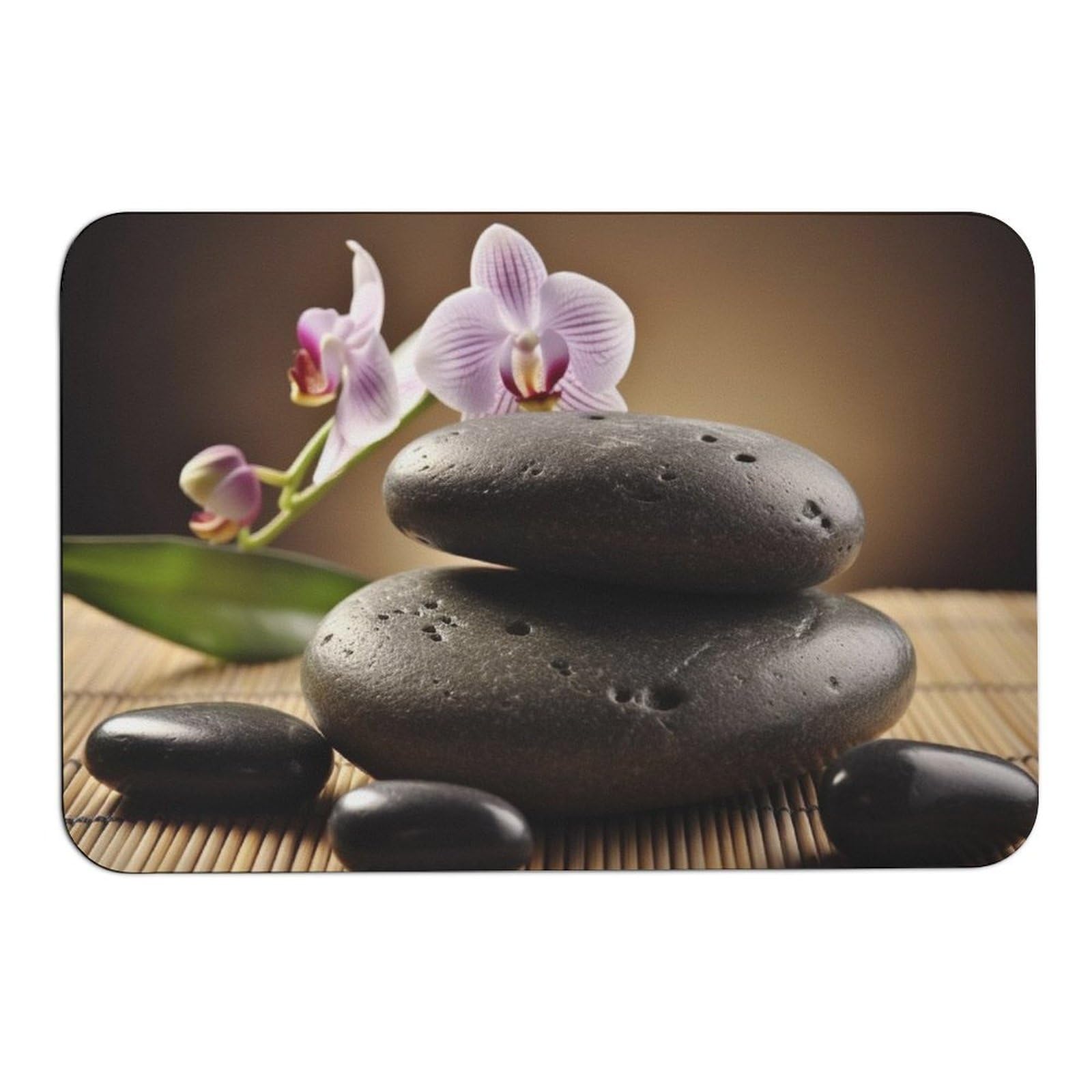 NTVOWPZO Zen Stone Stone Bath Mats Zen Stone Diatomaceous Earth Bath Mat Super Absorbent Bathroom Floor Mat Quick Drying Shower Mat for Shower Bathtub Bathroom Accessory