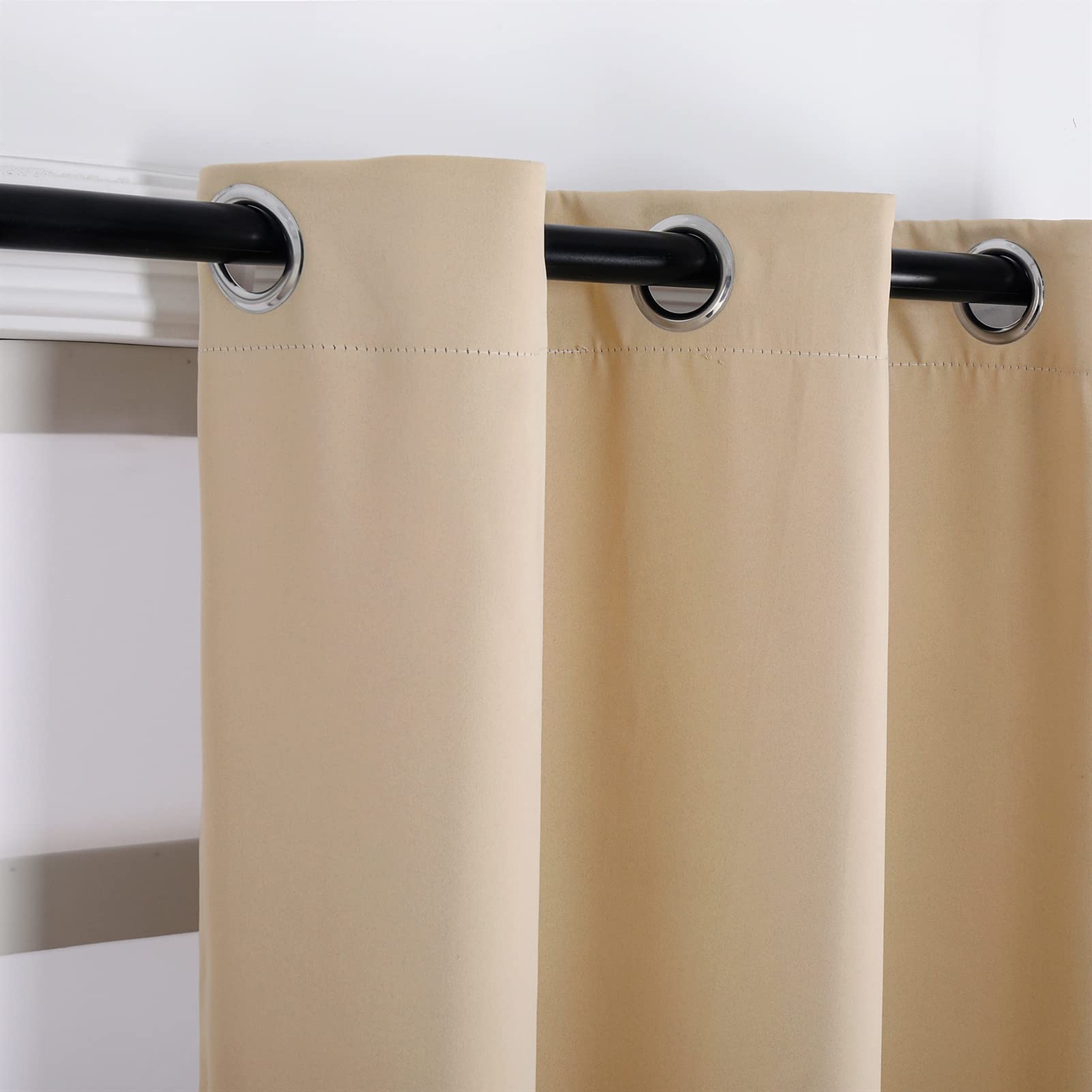 SK Studio Outdoor Curtains for Patio Waterproof Sunlight Block Rustproof Grommet Top and Bottom Windbreak Privacy Curtain for Gazebo Front Porch - Image 4