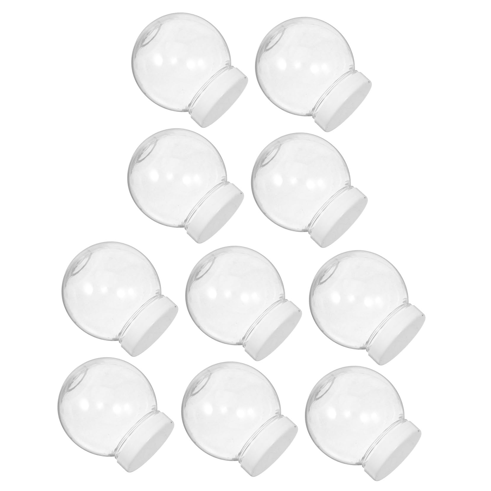 Globos de nieve de plástico transparente Alipis con tapa hermética para manualidades estancas