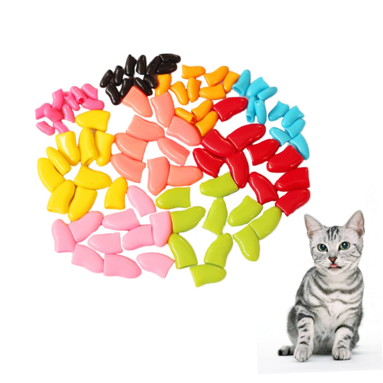 BESPORTBLE 420 Pcs Ensembles Couvre-Ongles pour Animaux De Compagnie - Cache-Griffes pour Orteils De Chat Protège-Griffes pour Animaux De Compagnie Capuchons De Griffes De Chat Capuchons De
