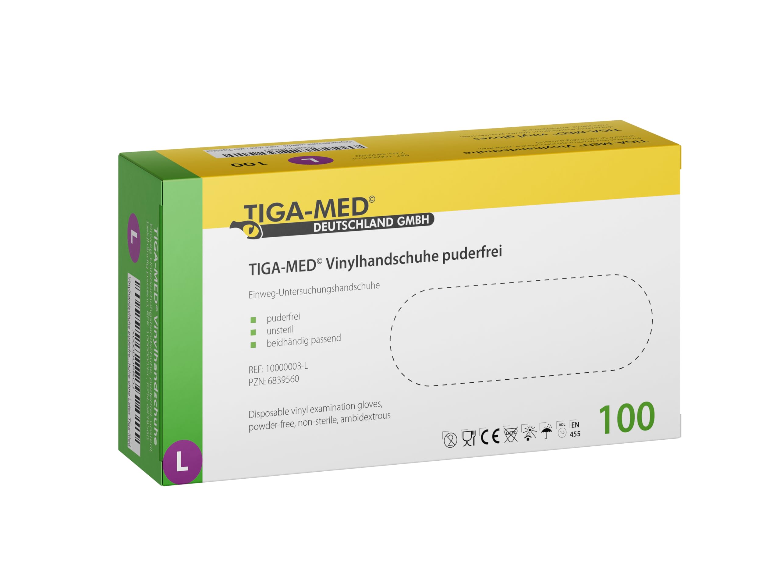 Lot de 1000/4000 gants en vinyle non poudrés sans latex - Gants de protection jetables - Tailles S, M, L, 4000