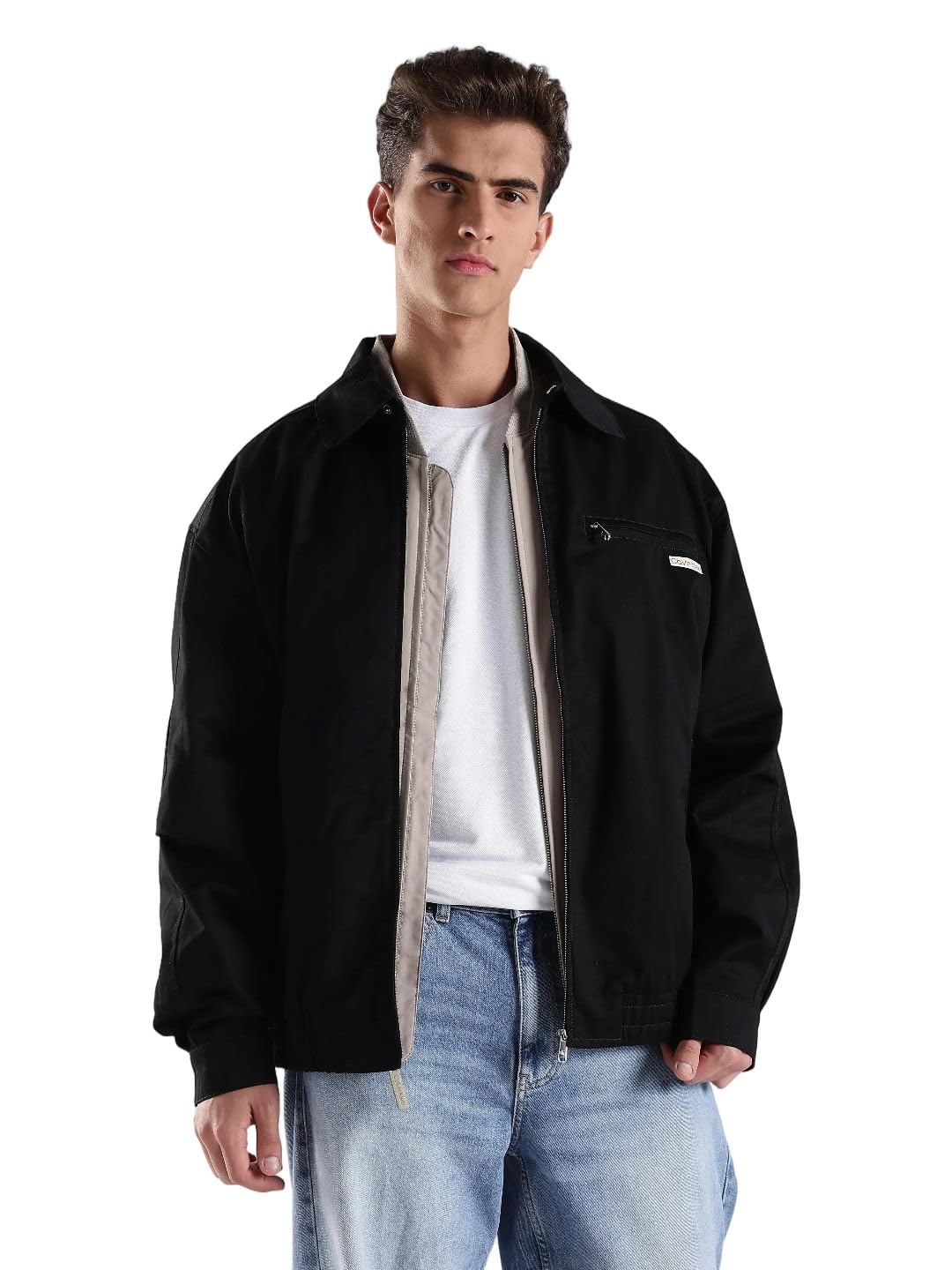 calvin klein jeans Solid Relaxed Fit Cotton Jacket-picture-19