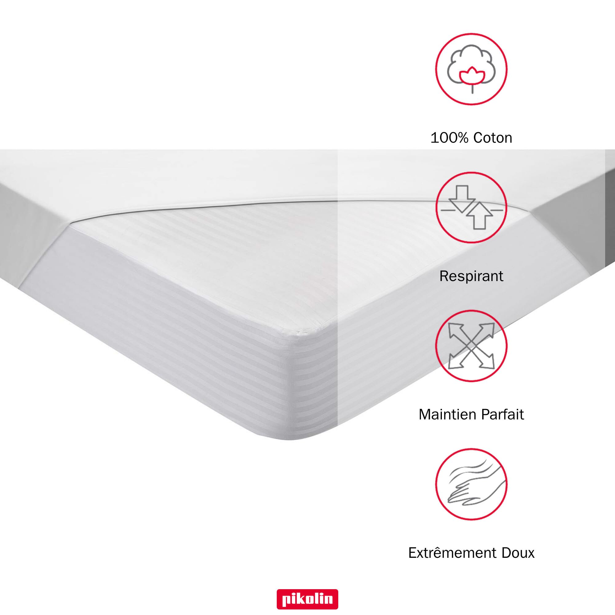 PIKOLIN Protège-Matelas 100% Coton