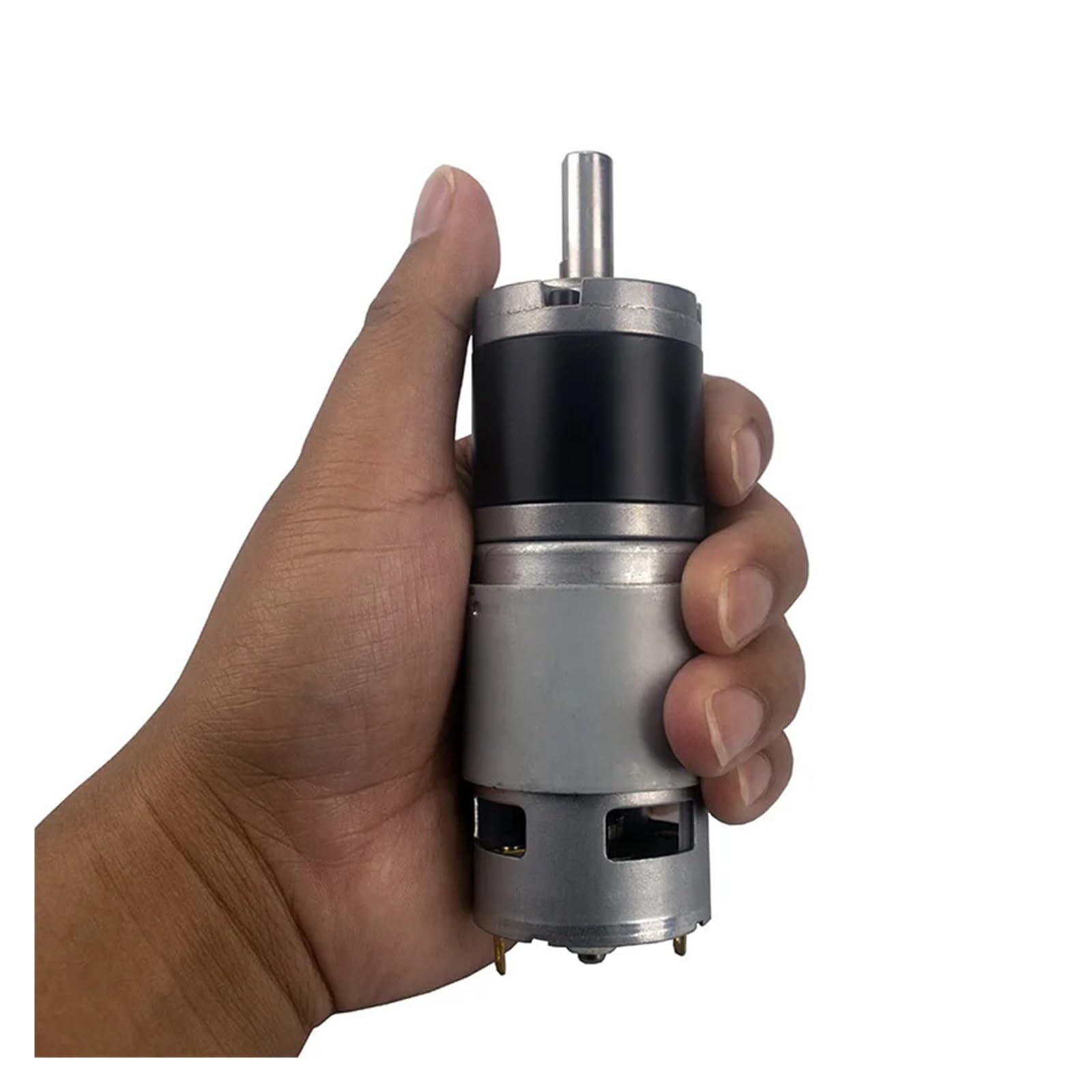 reducción Motor 12V24V DC Baja Velocidad Larga Vida Super Potente par 42mm Caja de Cambios planetaria Engranaje 775 Motor Planeta desaceleración Cepillado motorreductor(100 RPM_12V)