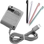 Xahpower DS Lite Charger Kit, AC Power Adapter Charger and Stylus Pen for Nintendo DS Lite Systems, Wall Travel Charger Power Cord Charging Cable 5.2V 450mA