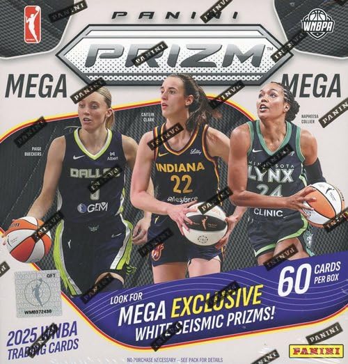 2025 Panini PRZIM Womens Basketball EXCLUSIVE HUGE Factory Sealed MEGA Box! Look For EXCLUSIVE White Seismic Prizm Black Finite Numbered Cards & Autos of Top Rookies Legends & Stars of Todays Game!