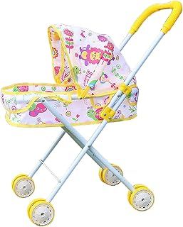 Toy Stroller Foldable Retractable Canopy Kid Doll Girls Foldable Baby Doll Stroller Umbrella Stroller for Fun Outdoor Toy Stroller Playtime Doll Accessory for Ages 3+ Boys Girls on The Go!