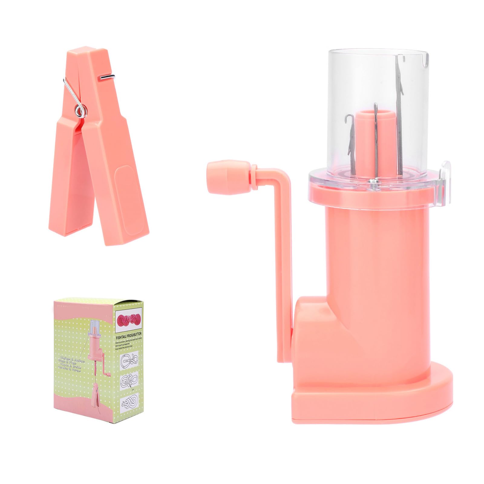Tsophreniq Household Hand Spool Knitter Knitting Mill with Crank Knitting Mill Hand-Operated Machine Sewing Accessories Machine
