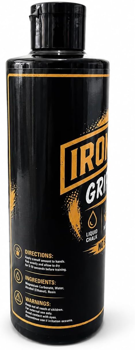 Iron Oath Liquid Chalk, 250ml - Gym & Weightlifting Grip Chalk | Maximum grip, zero mess, Quick-dry formula, No powder mess, Long-lasting.