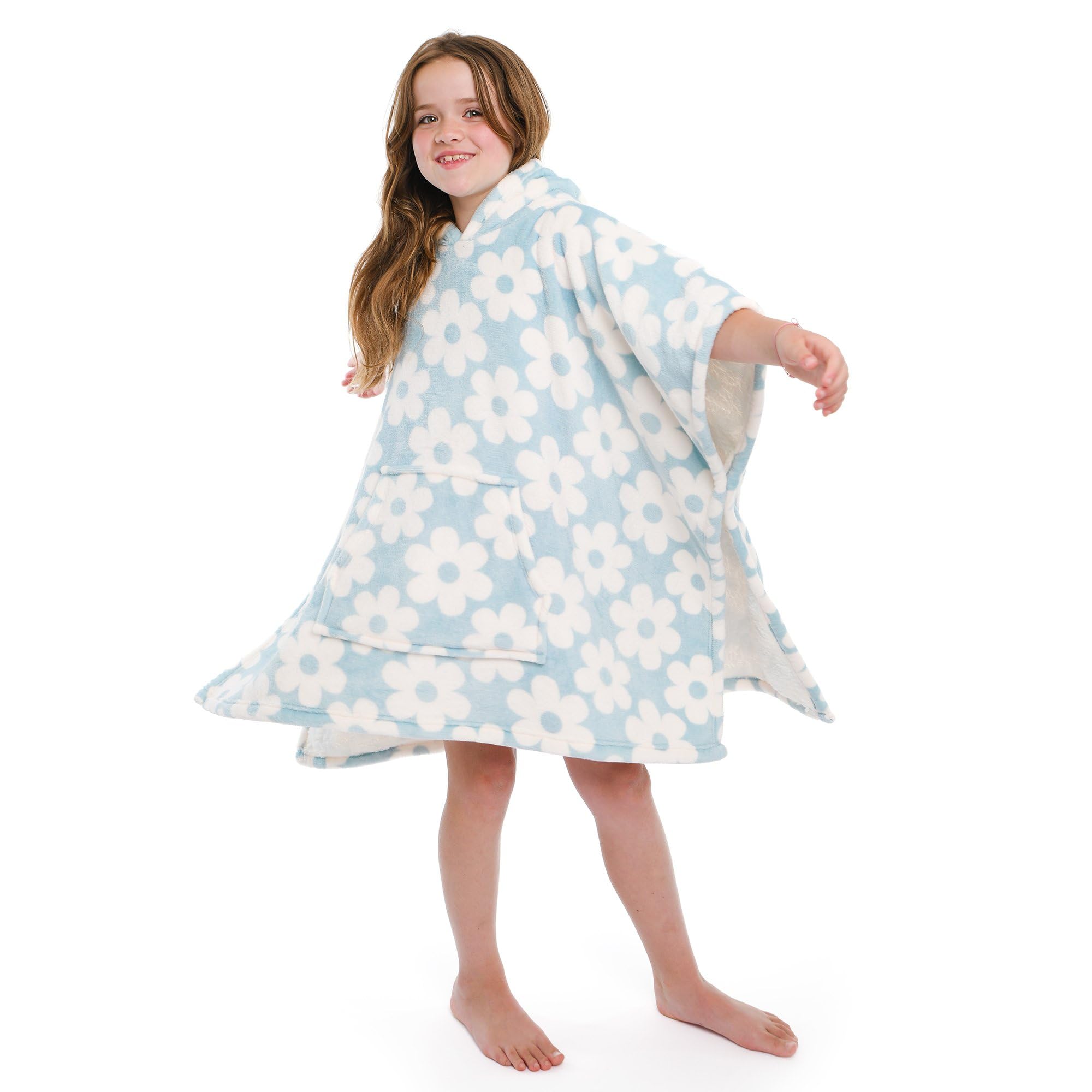 Bedlam Women's Hooded Throw - Plush - Duck Egg Blue