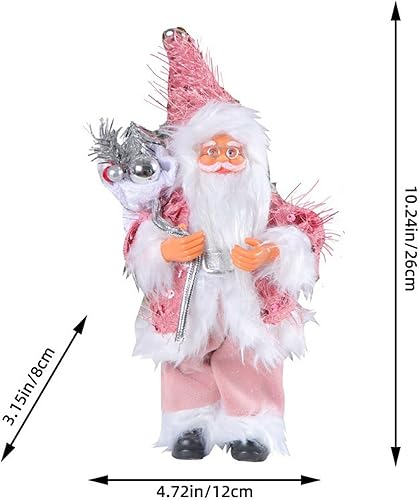 Miniatura 2 de BFYDOAA Figuras de Papá Noel de 10 pulgadas, colección en miniatura, colgante de Papá Noel para árbol de Navidad, chimenea, centros de mesa