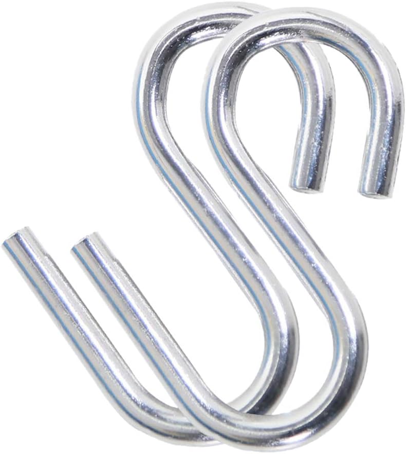 Lot de 10 crochets de boucher en fore de S en acier inoxydable