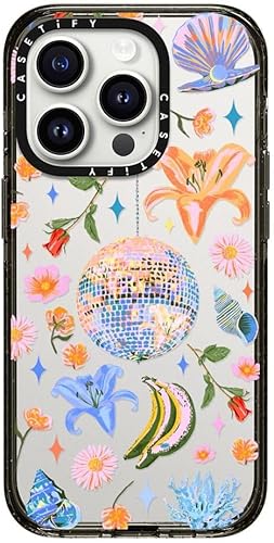 Miniatura 3 de CASETiFY Funda Impact para iPhone 15 Pro 4 veces probada contra caídas de grado militar, protección contra caídas de 8.2 pies - Disco Magic - Negro