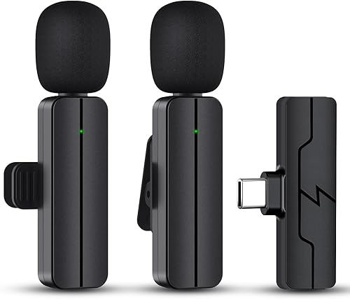 Miniatura 10 de Micrófono de solapa inalámbrico Lavalier para iPhone iPad - Mini micrófono de grabación de video para creador de contenido - Micrófonos de clip para