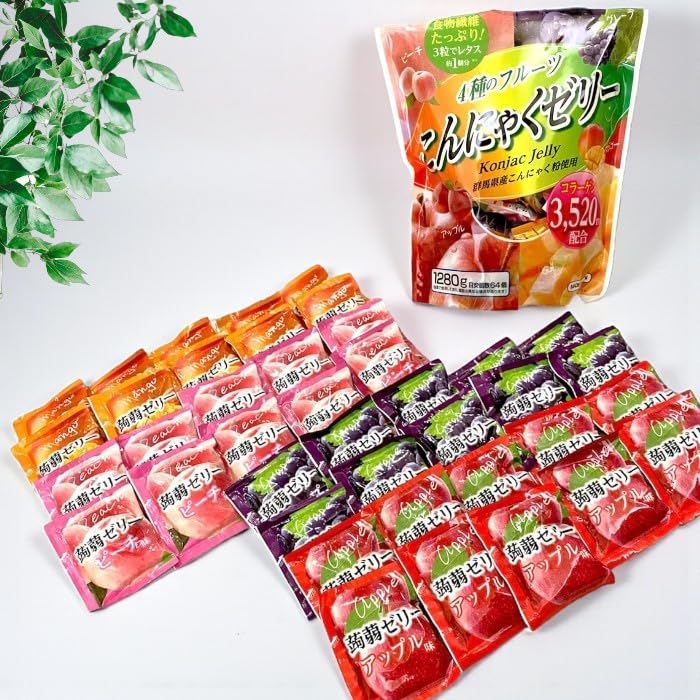 Amazon.co.jp: こんにゃくゼリー 40袋(4種類×10個) 蒟蒻ゼリー