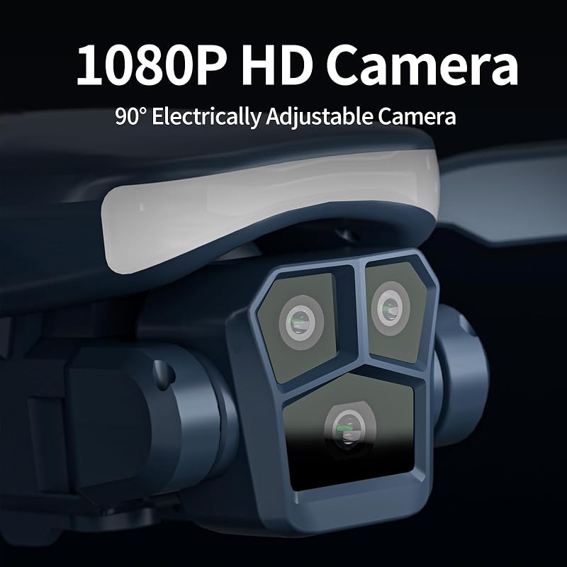 karuisrc Összecsukható Drón 2x1080P HD Kamera, FPV, LED Világítás, Optikai Pozicionálás