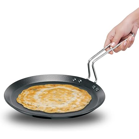 Hawkins Futura Non-stick Induction Compatible Flat Tava Griddle, 10-inch