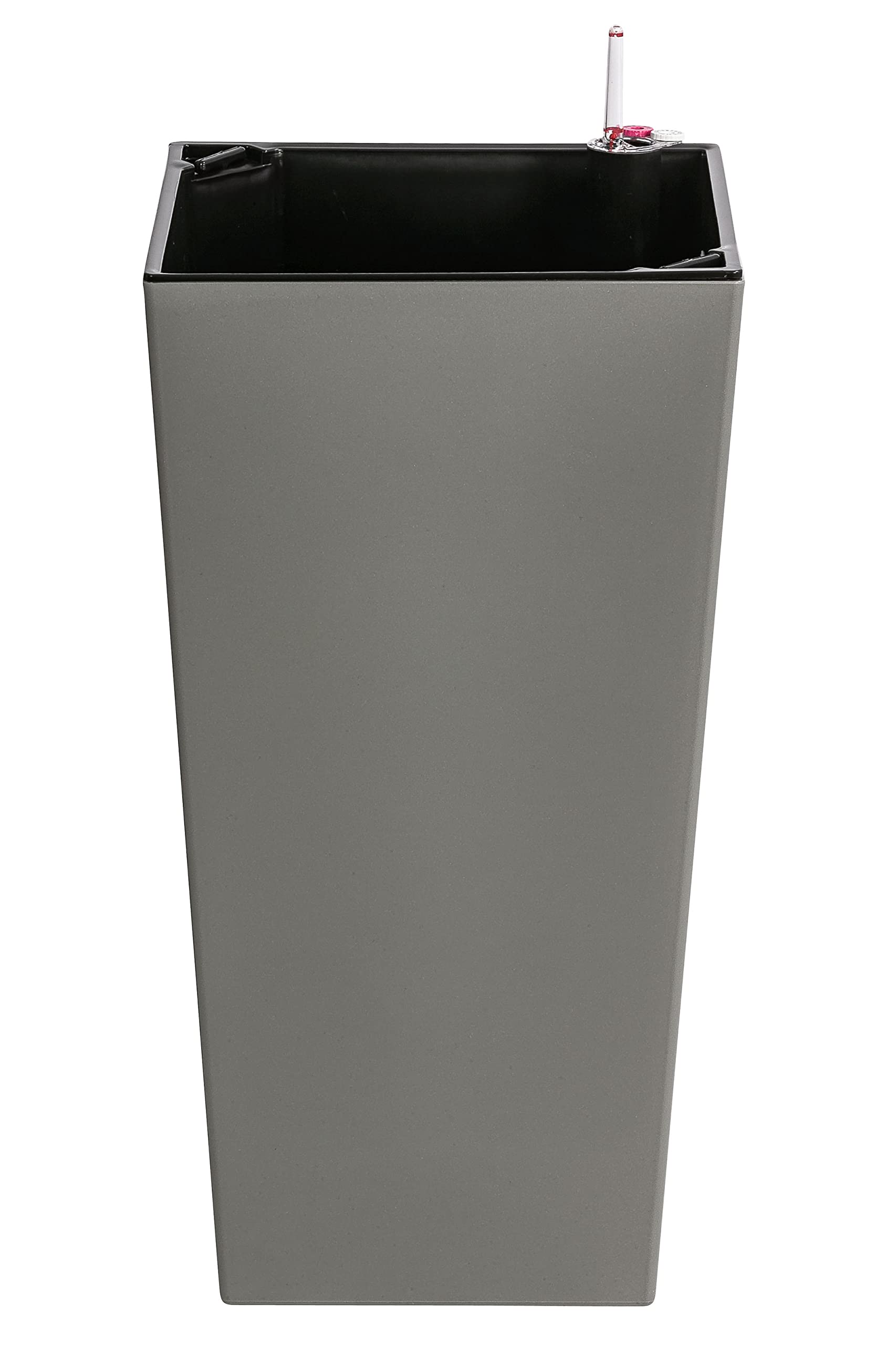 Dehner Pflanztopf Elise mit Selbstbewässerungs-System, ca. 58 x 30 x 30 cm, Kunststoff, grau-matt