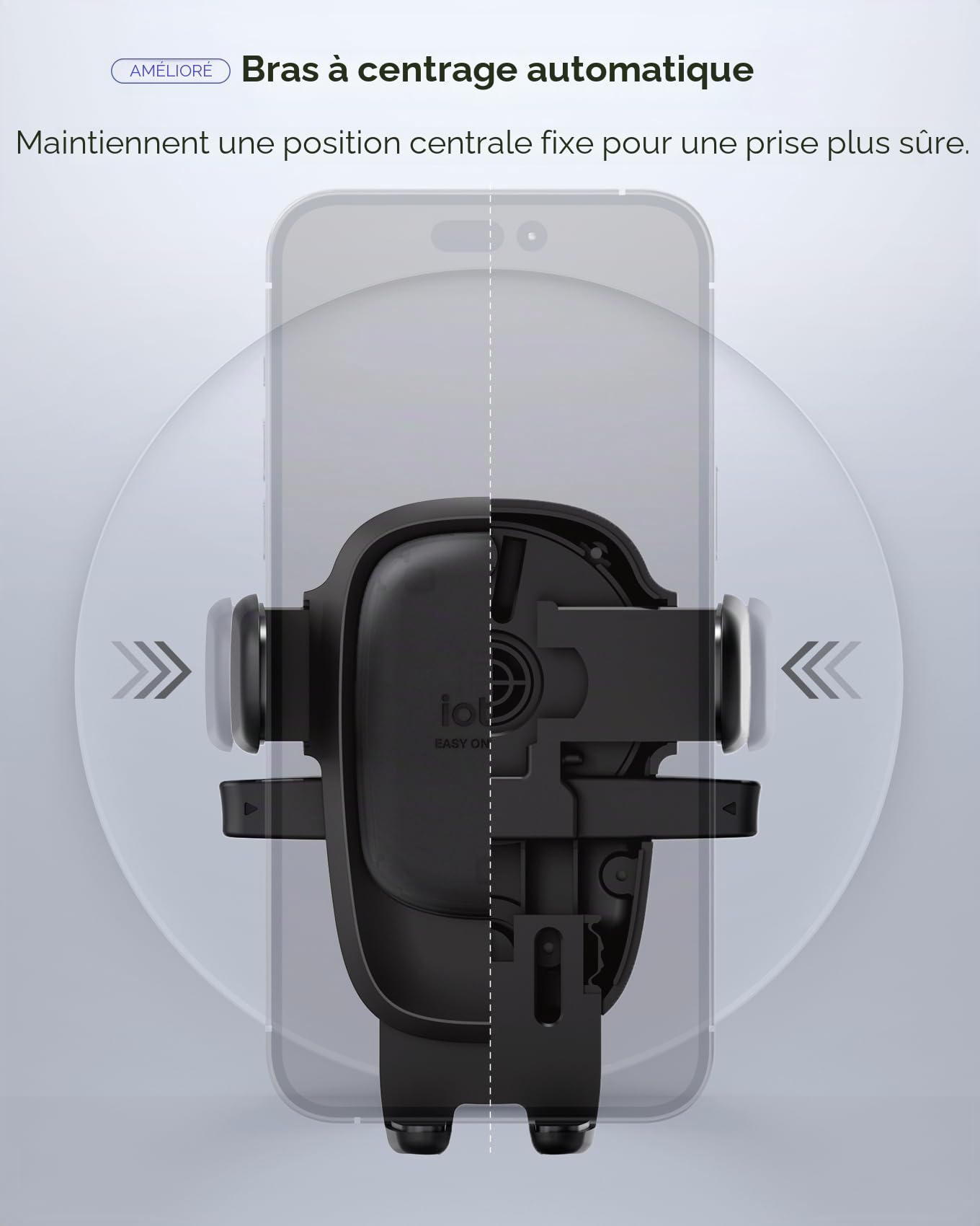iOttie Easy One Touch 6 Support Universel de Voiture pour Tableau de Bord et Pare-Brise avec Ventouse pour iPhone, Samsung, Google, Tous Les Smartphones