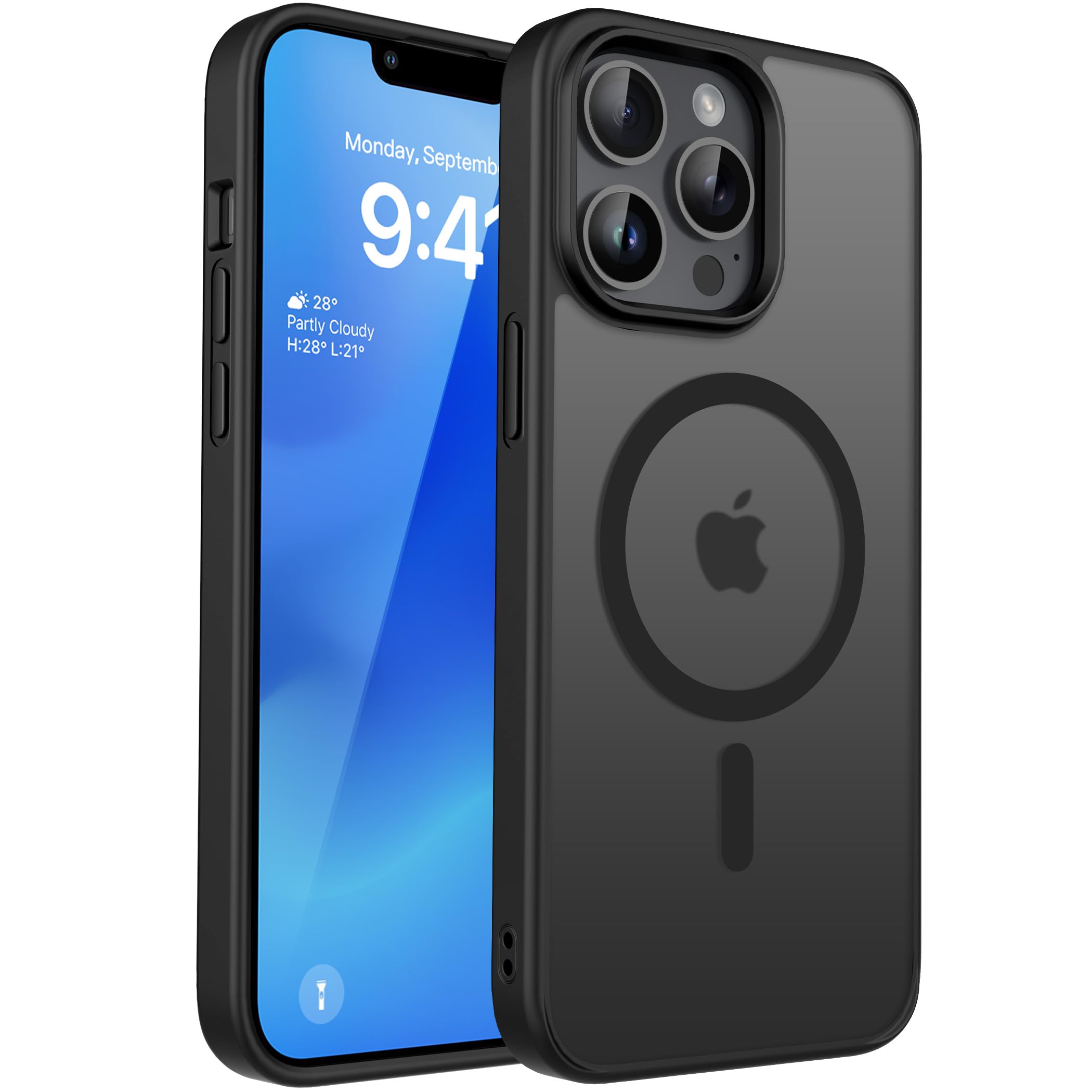 CACOE für iPhone 13 Pro Hülle Kameraschutzend, Kompatibel mit MagSafe, Stoßfest 