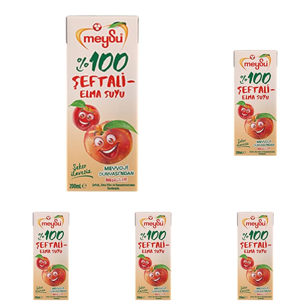 Meysu%100 Şeftali-Elma Suyu 200 Mililitre (5 paketi)