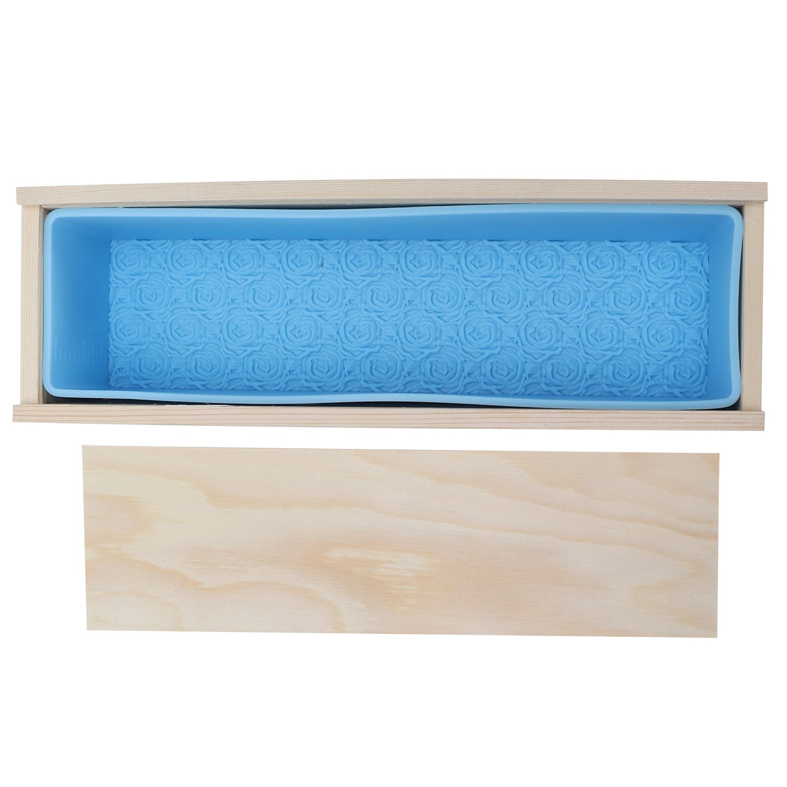 Molde de Silicona para con Estampado de Rosas, 1200 Ml | Molde para hornear versátil y resistente al calor, silicona ecológica, fácil de desmoldar