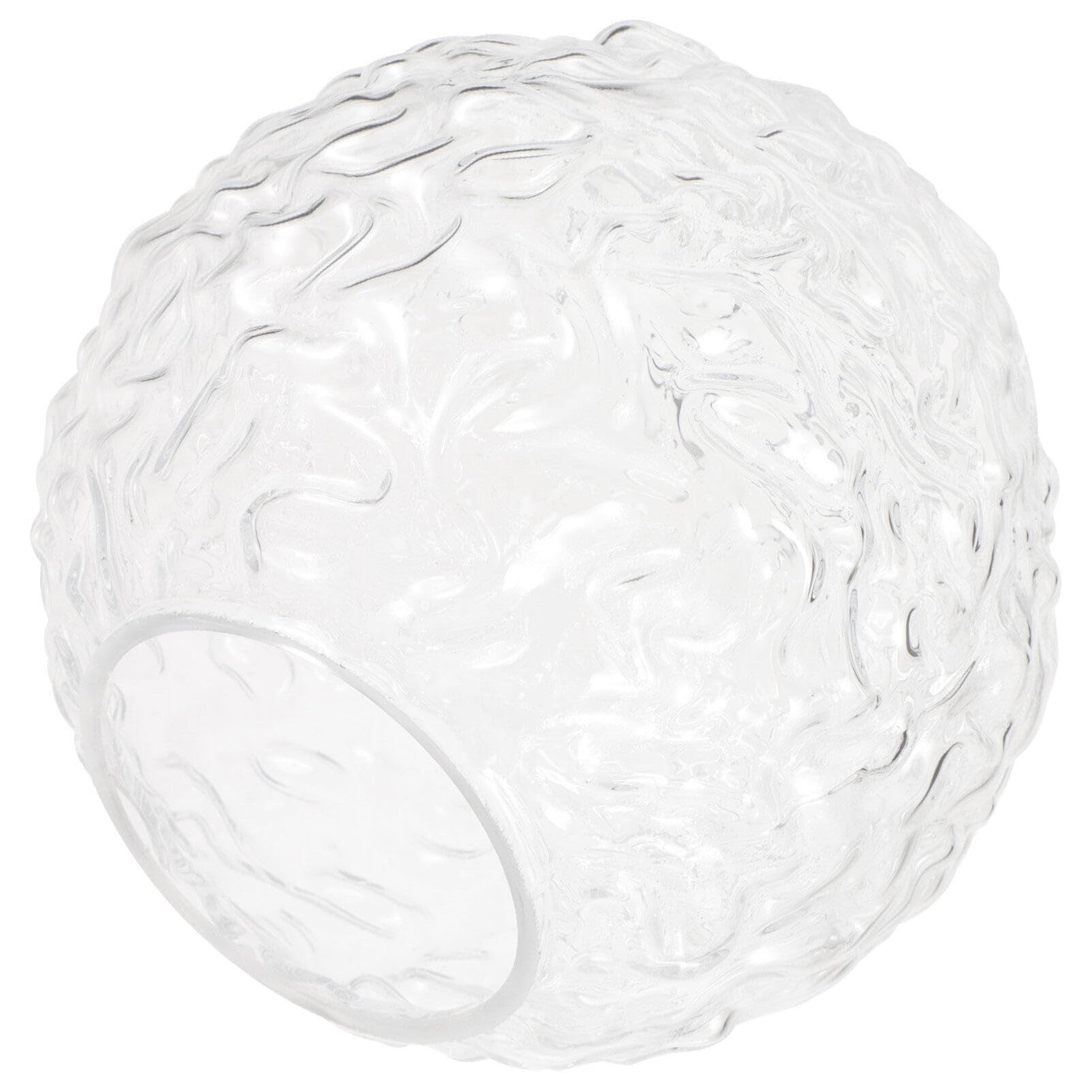 2 Abat-jour En Verre Transparent 10 Cm - Remplissage Globe De Lampe Pour Lustres Et éclairage Décoratif