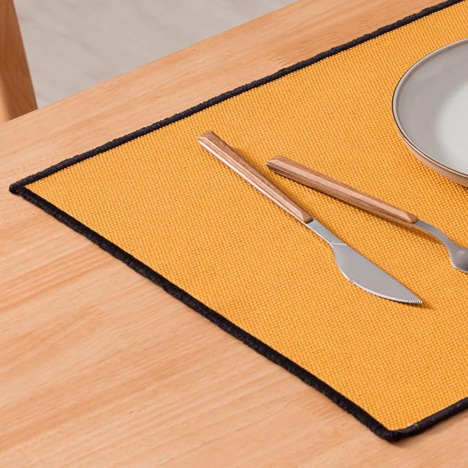 Tovagliette per tavolo da pranzo in tessuto cotone lavabile resistente al calore, 35 x 50 cm, colore piastrella