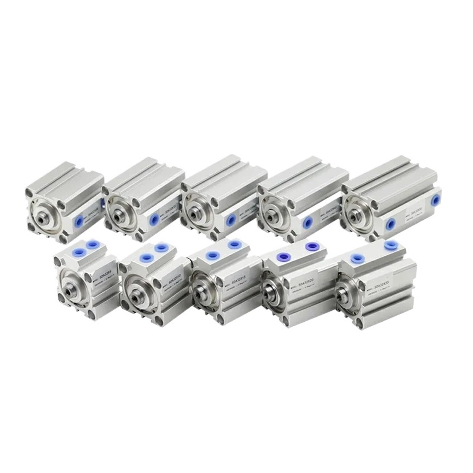 Série de vérins pneumatiques Vérins à air minces compacts double effet(Stroke 20mm,Bore 32mm)
