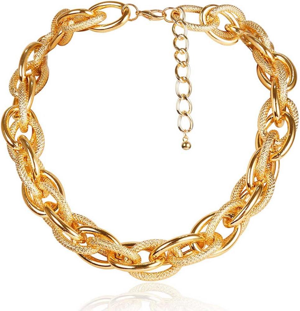 ACEDRE Chunky Gold Chain Necklaces Thick Link Choker Necklace for Women | Statement Cuban Link Necklaces Fashion Party Punk Jewelry