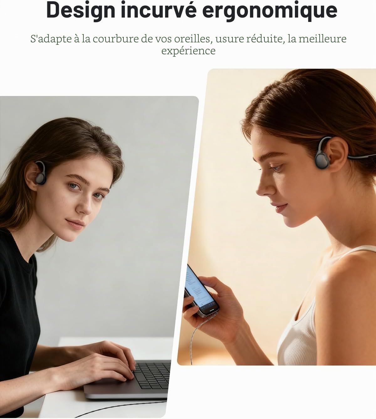 Monodeal Casque à oreilles ouvertes 3,5 mm et USB-C pour PC/téléphone, casque filaire pour ordinateur portable, casque PC ultra léger avec appels cristallins pour centre d'appel, conférence, appels