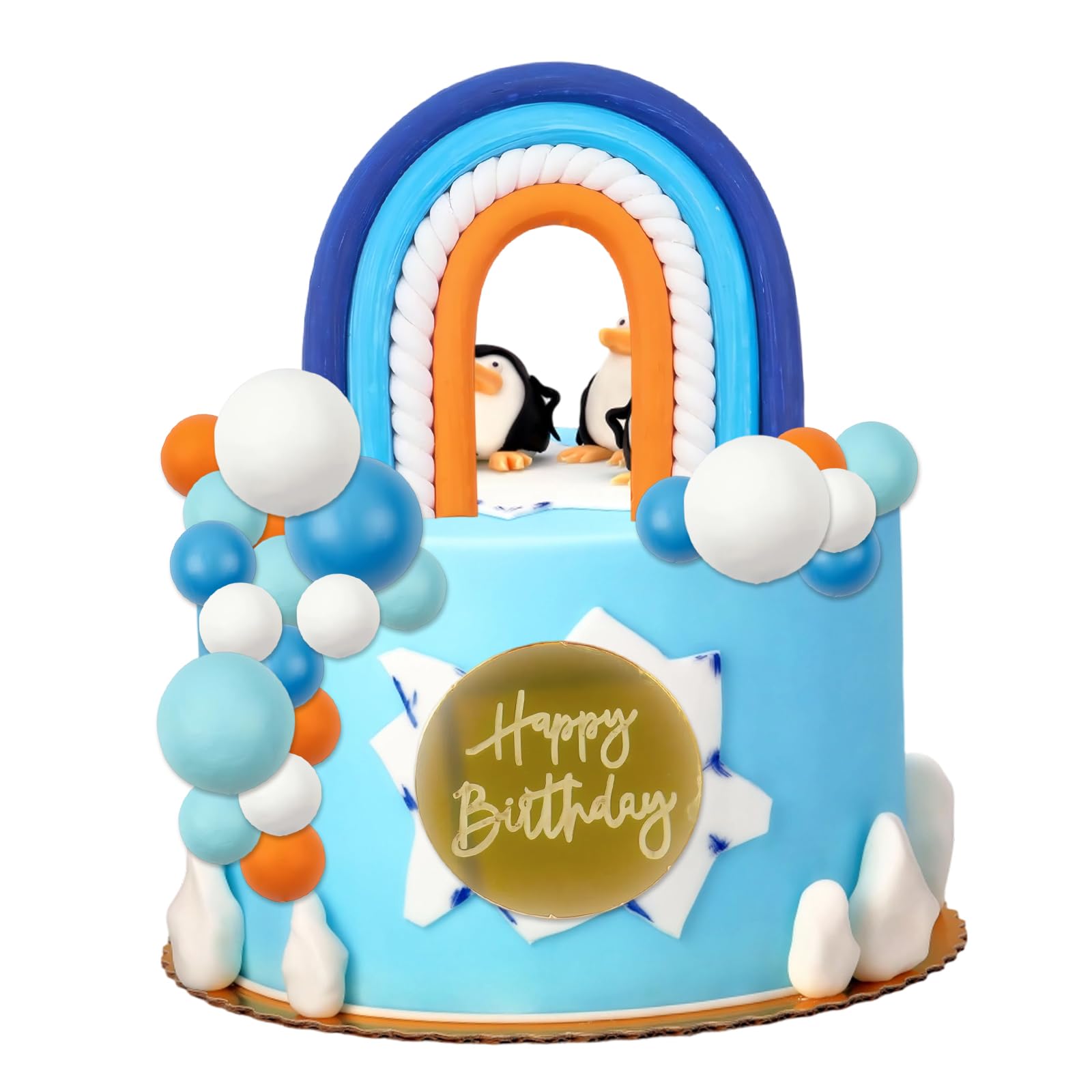 32-Piece Rainbow Cake Topper, Colourful Cake Decorations for Birthday Celebrations, DIY Baking Cupcake Cake Decorations for Birthday