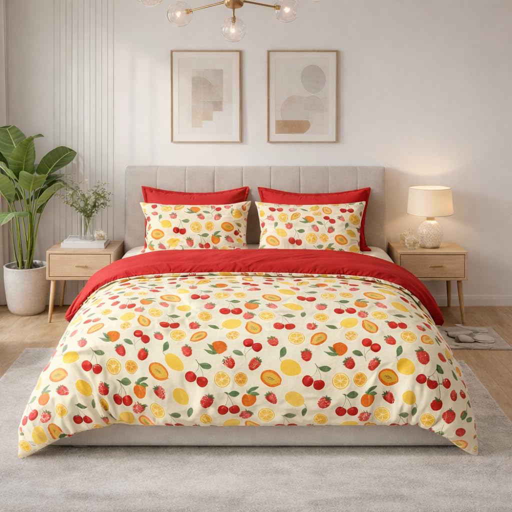 GC GAVENO CAVAILIA Fruits Pattern Double Duvet Cover Set with Pillowcases