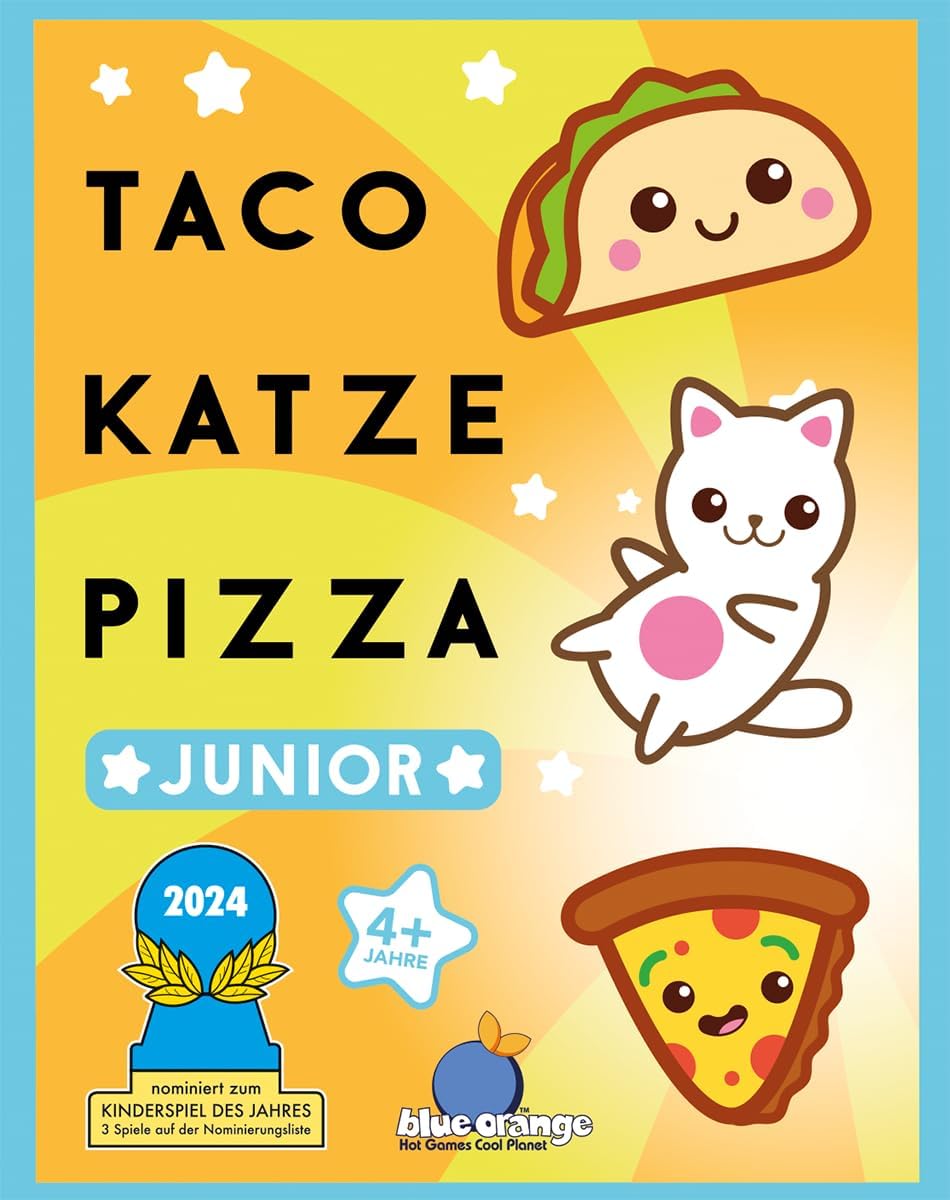 Blue Orange, Taco Cat Pizza Junior, Children's Game, Card Game, 2-6 Players, from 4+ Years, 5 Minutes, German