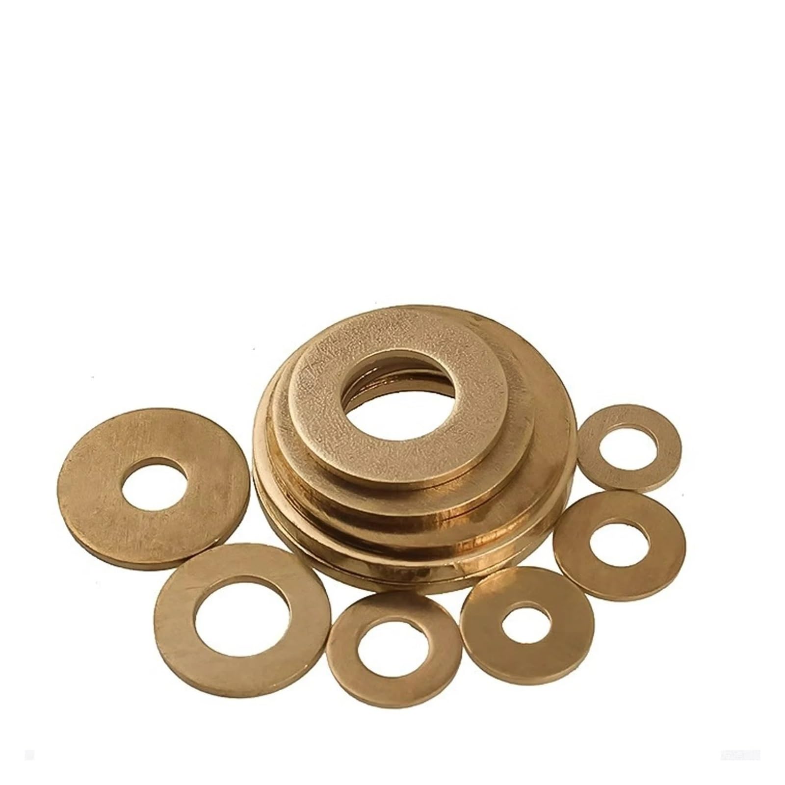 Rondelle plate Rondelle plate en laiton massif, joint d'étanchéité, entretoise, rondelles circulaires à méson(M4x10x0.8(100pcs))
