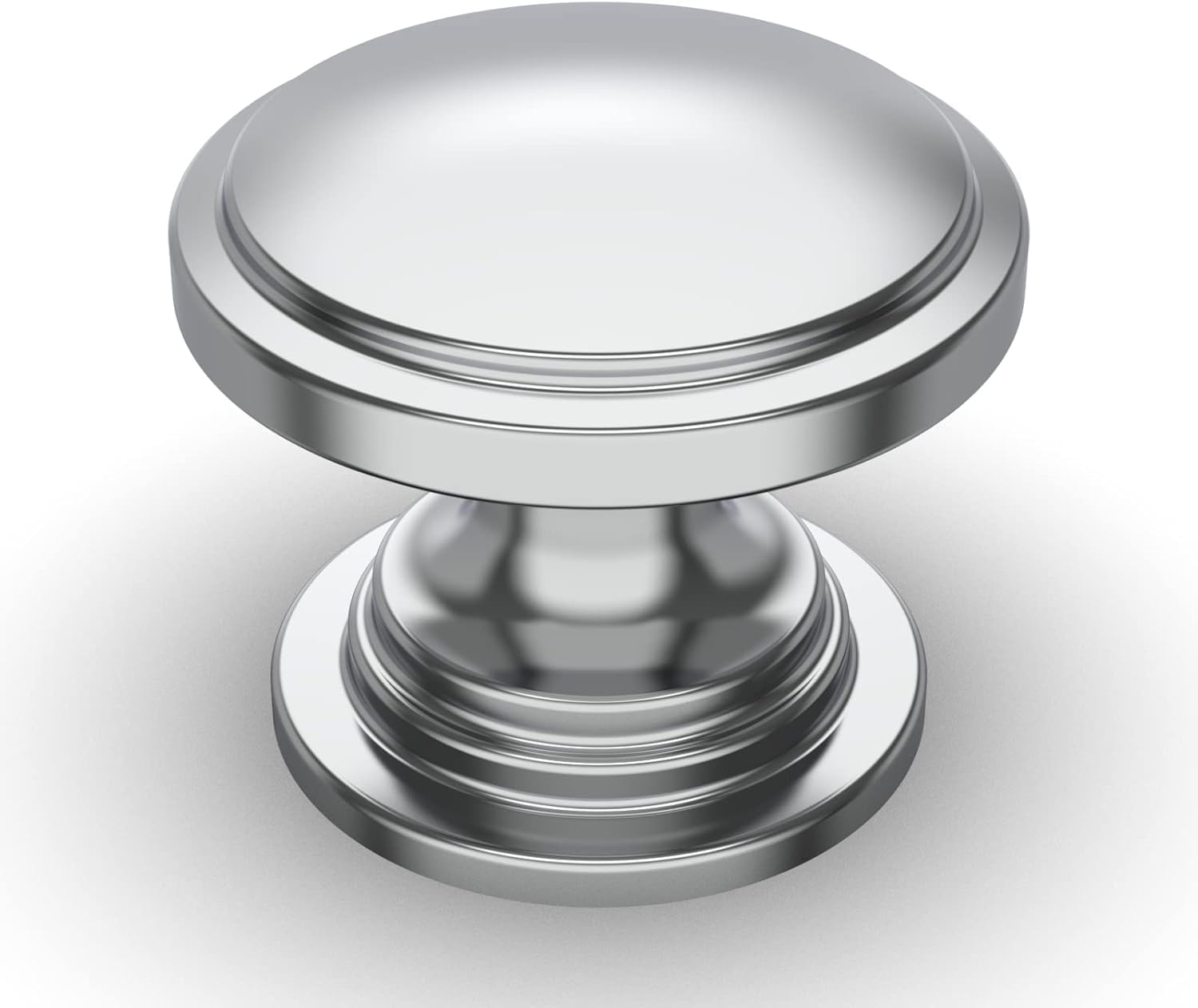 Amerdeco 10 Pack Polished Chrome Cabinet Knobs Single Hole Cabinet Handles 2 Inch Solid Zinc Alloy Round Drawer Knobs Cupboard and Kitchen Hardware AM048