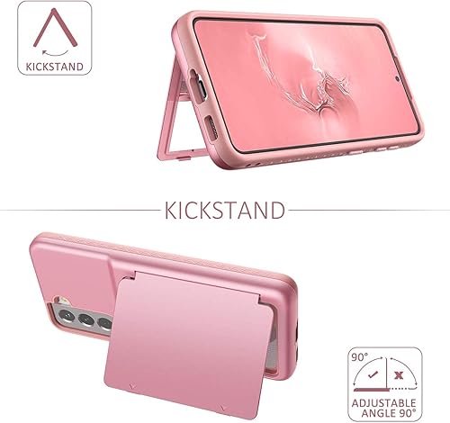 Miniatura 5 de WeLoveCase - Funda tipo cartera para Samsung Galaxy S21 (tarjetero y espejo oculto), protección contra golpes, de alta resistencia, para Samsung