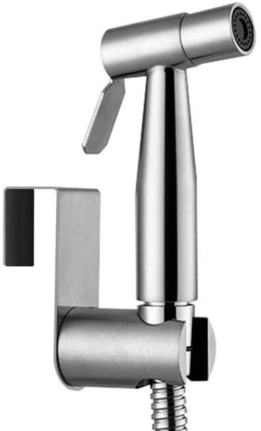 Pulverizador de bidé de Mano, grifos de bidé de Mano Grifos de bidé de Mano Pulverizador de bidé de Acero Inoxidable Rociador de Ducha de bidé para Inodoro con Manguera y Soporte de soport