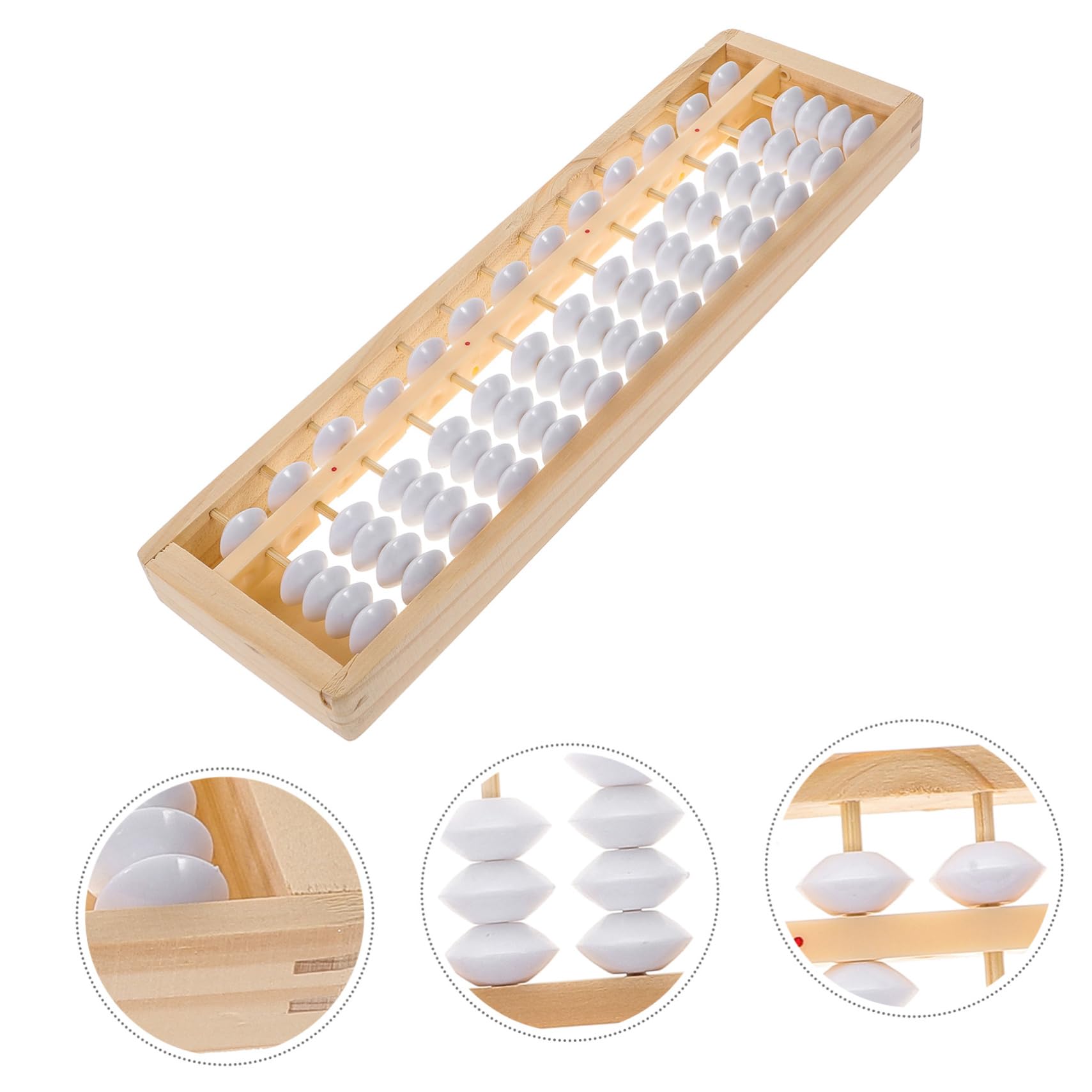 HANABASS Ábaco Aritmético de Madera con 13 Niveles y 5 Cuentas | 1 Pieza, para Estudiantes y Niños, Ligero y Seguro para Uso, Educación Matemática Temprana y Kindergarten Color Aleatorio