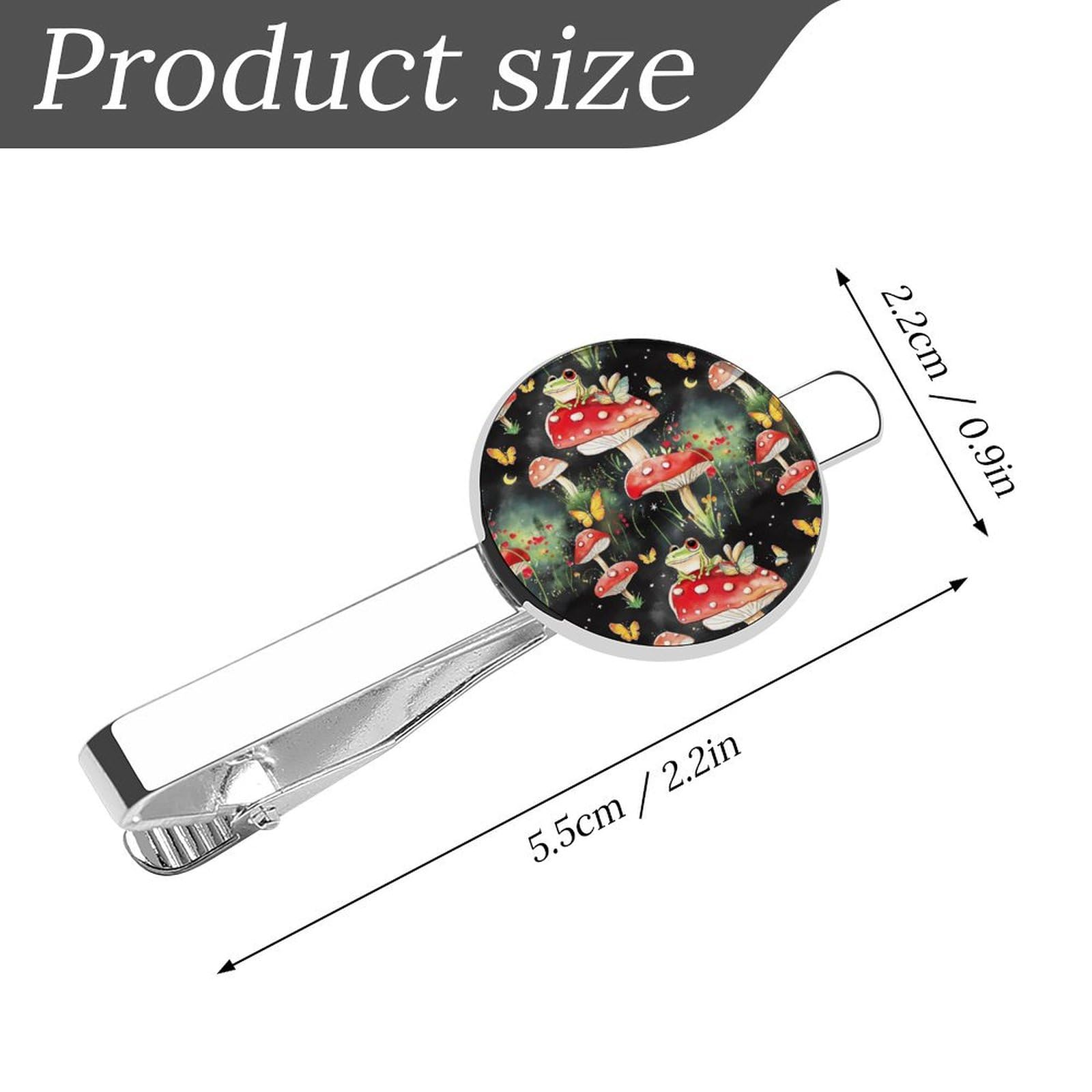 Frog Mushroom Butterfly Mist 1 Pair Tie Clips Necktie Bar Pinch Clip for Wedding Business