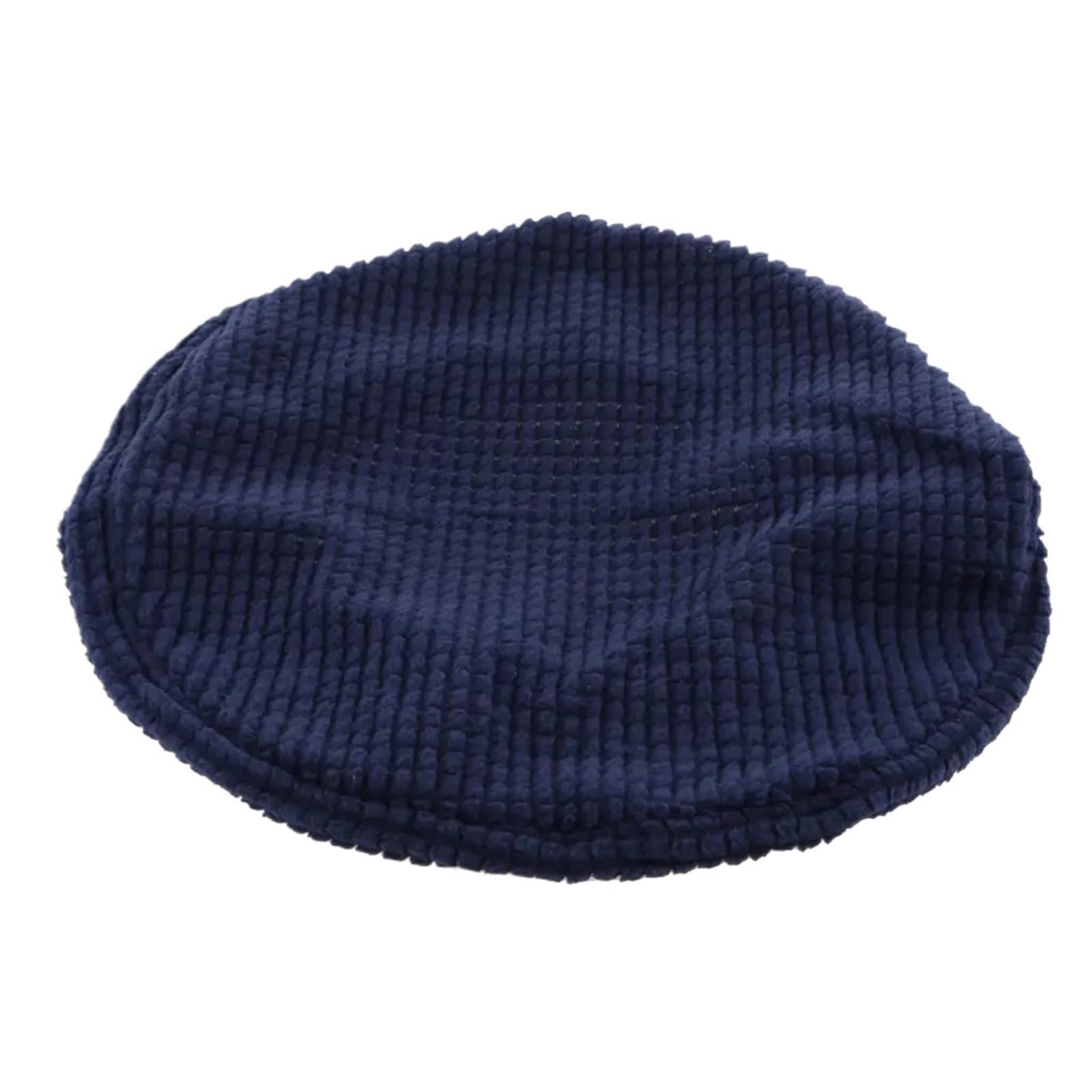 SHENJMAI Stool Covers Round Round Bar Stool Cover Chair Seat Cushion Stretchable Fits for 30-38cm / 12-15 Inch Stools(Dark Blue)