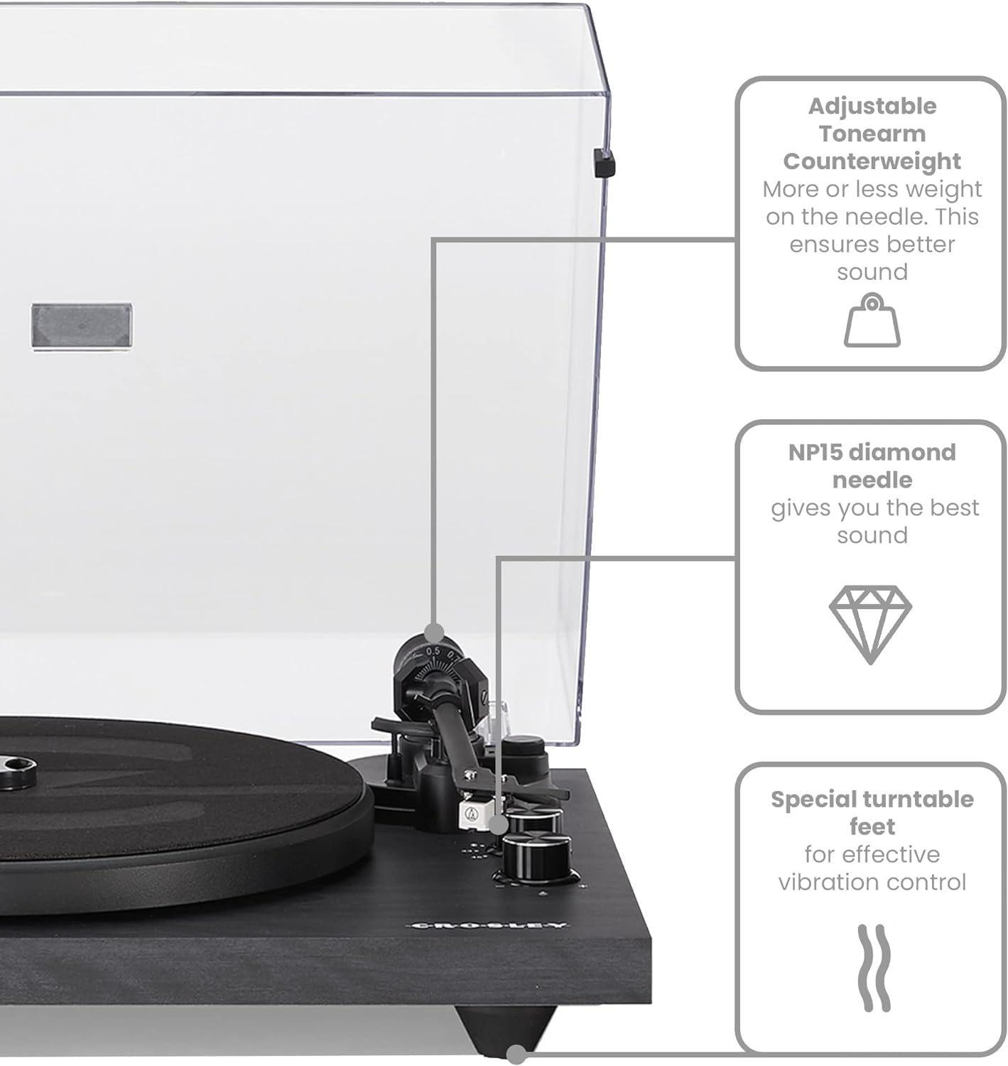 Crosley C62 Gramofon Bluetooth czarny